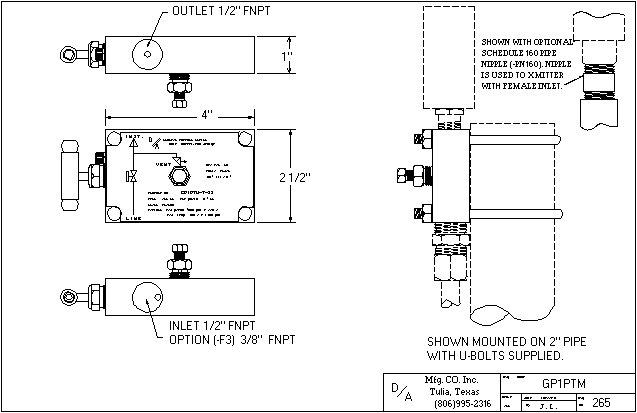 GP1PTM Outline Drawing